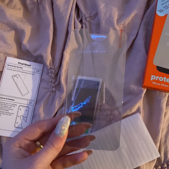 For iPhone 14, 13, and 13 pro, mirror screen protector. - Picture 3 of 4